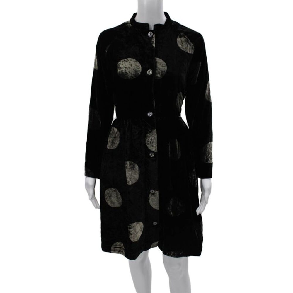 Bitte Kai Rand Womens Shirt Dress Black Polka Dot Long Sleeve Viscose Size 2